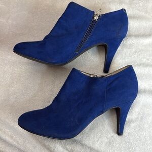 Blue Faux Suede Shoes